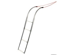 Scaletta universale a 4 gradini per gommoni, telescopica e con bracci pieghevoli